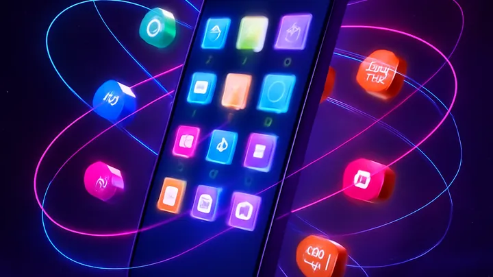 4777BE COM - Sleek smartphone floating in space 4777BE COM Sleek smartphone floating in space